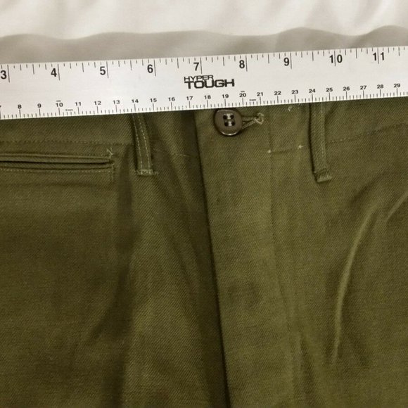 NEW OLD STOCK KOREAN WAR szSMALL/REGULAR OG 108 WOOL OD FIELD TROUSERS JJ 988 - Picture 6 of 12
